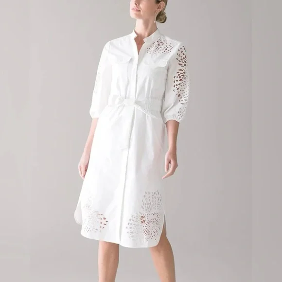 White House Black Market Poplin Shirtdress - Picture 1 of 6